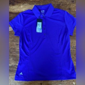 NWT Purple Adidas Climalite Wonen’s Polo Golf  Shirt sz M and S